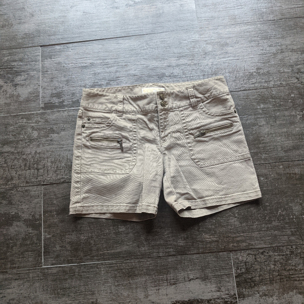 MICHAEL MICHAEL KORS Double Buttons Zip Pockets Shorts